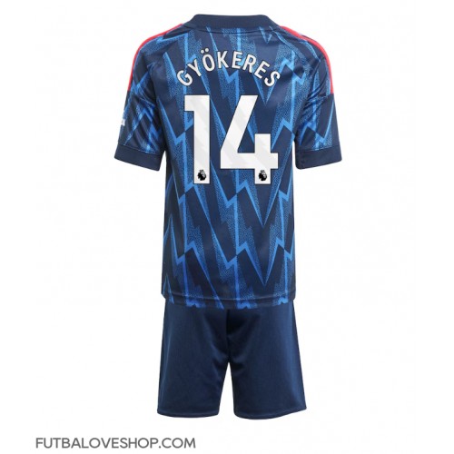 Dres Arsenal Viktor Gyokeres #14 Preč pre deti 2025-26 Krátky Rukáv (+ trenírky)